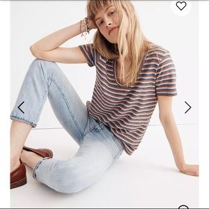Madewell Alto scoop neck striped shirt